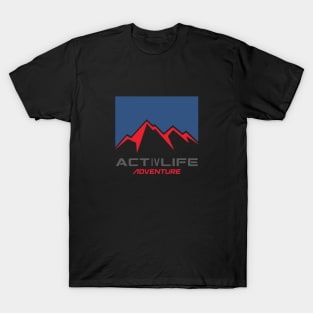 Activlife Adventure With Red Mountains and Blue Sky T-Shirt